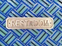 Restroom Plaques Custom Name Personalized Brass Plaque – Handmade Brass Plaque,