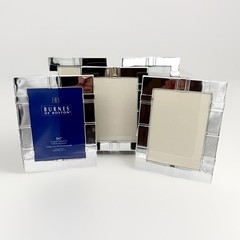 Burnes of Boston Silver 5×7 Picture Frames Set of 5 Gallery Wall Metal Frames