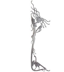 Haitian Mermaid Metal Art 46.5×16.5 by Joseph Libernier Fair Trade Handmade