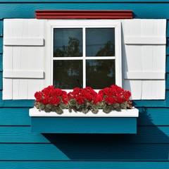 Red Geranium Bush 18 in Flower 7 Silk Vibrant Bloom Realistic Floral Decor 2Pack