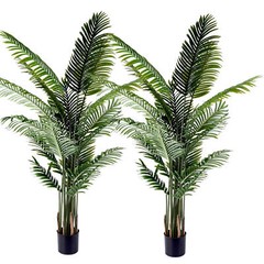 2PACK 7FT TALL Artificial Palm Tree Weighted pots indoor outdoor 2 Phoenix