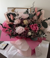 Polylove Flowers Pink Medium Forever Bouquet Mother’s Day Birthday Gift