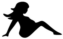 MUDFLAP PREGNANT GIRL – Vinyl Decal Sticker Trucker Lady Woman Country