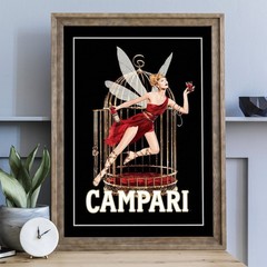Vintage Campari Fairy Poster – Art Nouveau Style Wall Art Print – Unframed