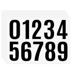 10 Sheets 1.5 Inch Number Stickers 0-9, Self-Adhesive Vinyl Numbers, Blac
