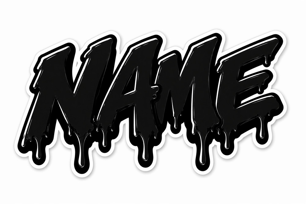 Custom Name Sticker Graffiti Personalized Decal Any Name Car Laptop