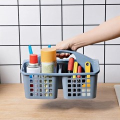 Portable Plastic Shower Basket Simple Functional Hollow Out Storage Basket WasAA