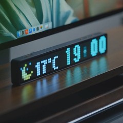 LED Dot Matrix Pixel Clock Pickup Voice Control Music Spectrum Light WiFi Time #
