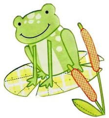 frog lilly pad wall safe sticker 5.5 inch new