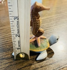 Robin Davis Turtle Stack Seahorse Starfish Resin Figurine Beach Nautical Decor