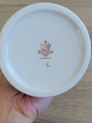 BELLEEK Ireland Sping time vase 8in Tall Dragonfly Ladybug Bee Butterfly Flowers
