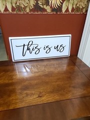 This is Us Black on White Shabby Chic Metal Sign Room Decor 16 in New
