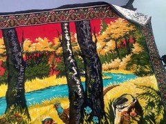 Vintage Hanging Wall Tapestry Woven Pheasants 55X38 Vibrant Colors 60’s-70’s