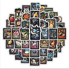 20 PCS Cute Pokémon Card Characters Cartoon Doodle Game Anime Stickers BRAND NEW
