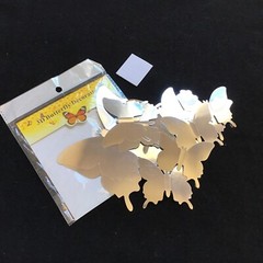 12pcs Silver Mirror 3D Butterfly Wall Sticker Home Decor Butterfly Sticker