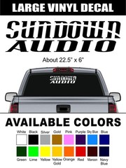 Large Sundown Audio Car Audio Vinyl Decal Sticker Car Window