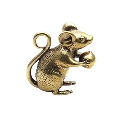 Tabletop Figurine Brass Mouse Animal Statue Sculpture Home Decor Gift USA