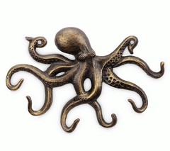 Swimming Octopus Key Hook Wall Hanger Coastal Nautical Sea Life ~ SPI Home 34061