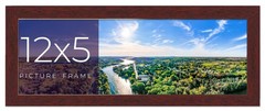 12×5 IN Frame Brown Solid Wood Picture Frame Width 0.75 Inches | Interior Frame