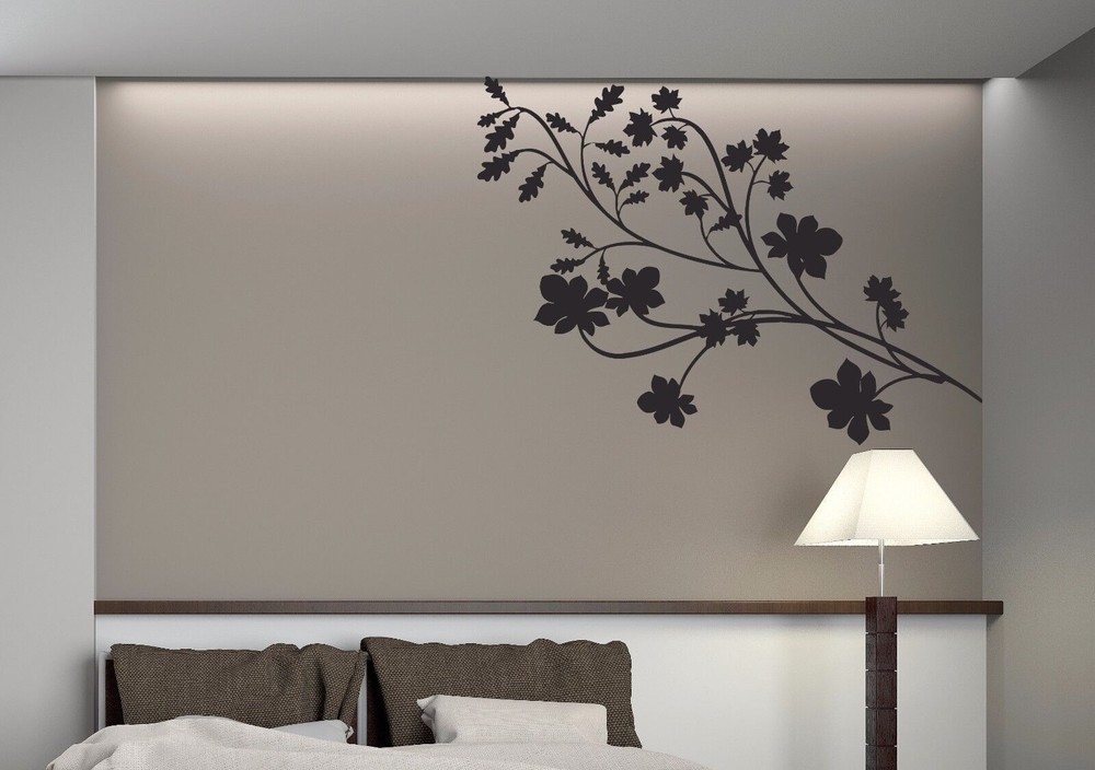 Vinyl Decal Floral Pattern Ornament Indoor Decoration Wall Sticker (n598)