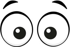 Googly Eyes Vinyl Decal 6 inches wide
