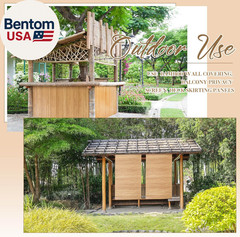 2 Pcs Natural Bamboo Wall Panel for Interior Wall 48»X96» Bamboo Covering Rene