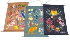 Canvas Prints x 3 Australian Flowers & Animals Ready-To-Hang 65cm x 50cm