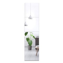 ® Full Length Mirror Tiles, Frameless Glass Wall Mirror 12 Inch x 4 Pieces, B…