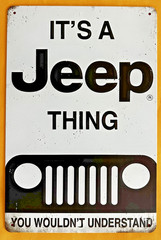It’s a Jeep Thing Tin Sign (Wagoneer FC170 CJ Hummer Rubicon Renegade) W92