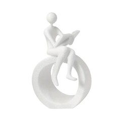 Reading Figurine Statue Abstract Art Sculpture Modern Home Decors Desktop Decors