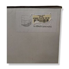 $1025 Fos Ceramiche White Platinum Erosum Porcelain Table Accent Vase 9in