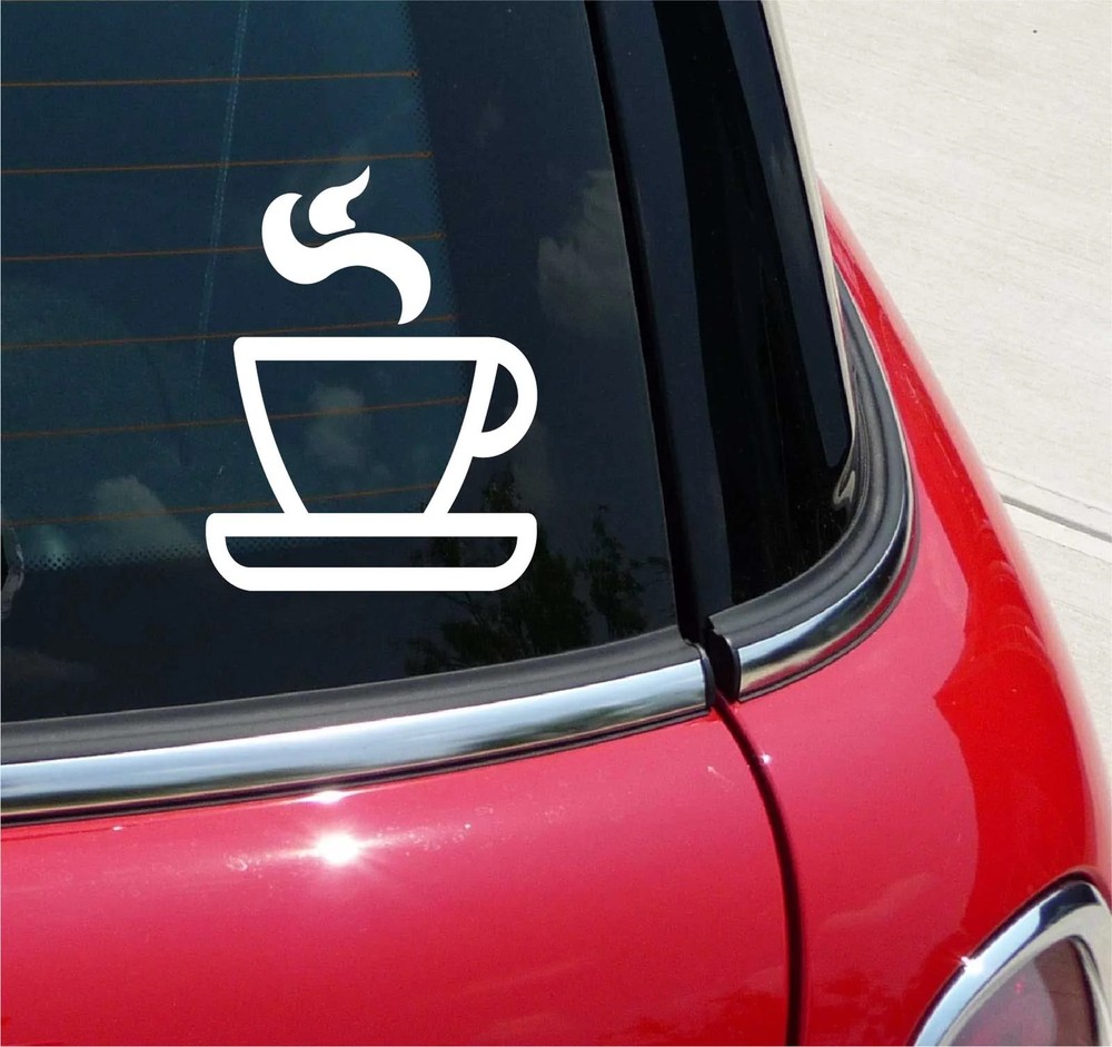 COFFEE CUP CAFE CAFÉ SHOP JAVA GRAPHIC DECAL STICKER ART CAR WALL DECOR