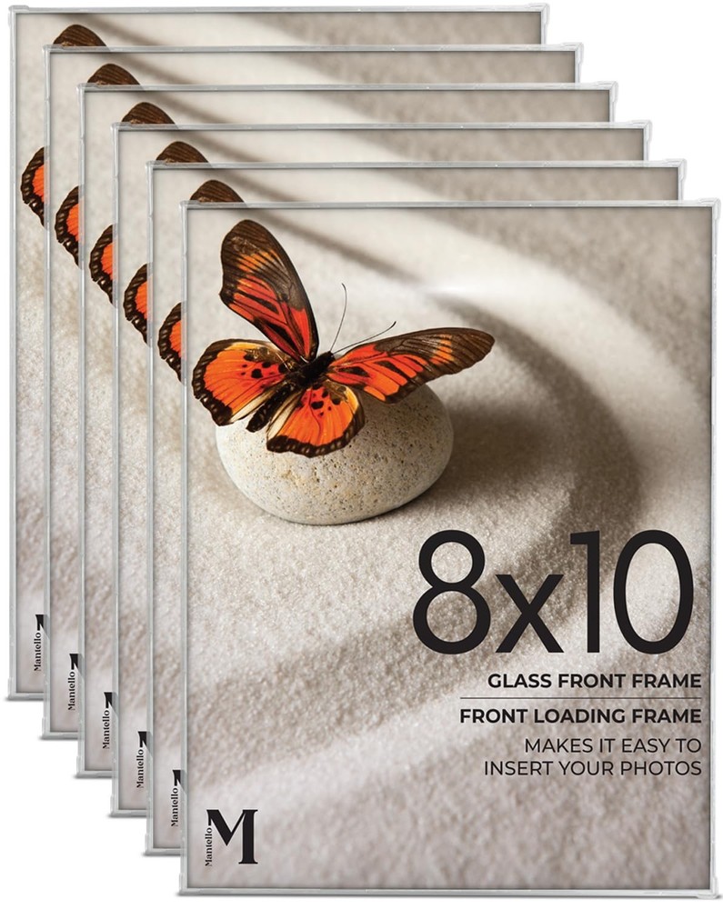 Mantello Clear Acrylic Frame – 8×10 Acrylic Picture Frames, Set of 6 – Modern…