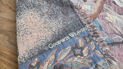 Vintage Goodwin Weavers Ballet Ballerinas Fringed Tapestry Throw Blanket 58×44