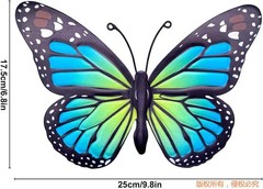 Colorful 9.8in Metal Butterfly Sculptures – Perfect for Indoor & Outdoor Spaces