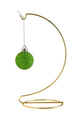 8 Inch Tall Bright Gold Ornament Display Stand Wire Hanger Holders, Pack of 6