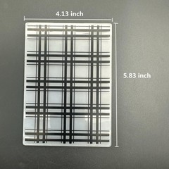 3D Plastic Embossing Folder Template Classic Checkered pattern1 Texture white