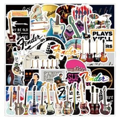 10 PCS Famous Guitar Brand Acoustic Electric Music Stickers BRAND NEW