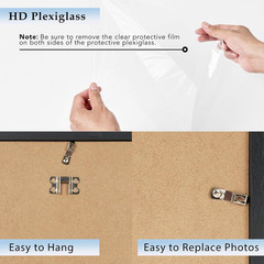 Deep Brown 9×12 Wood Picture Frame for Wall or Tabletop, Horizontal/Vertical
