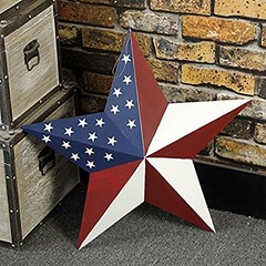 American Barn Star, Metal Patriotic Old Glory American Flag Barn Star Wall De…