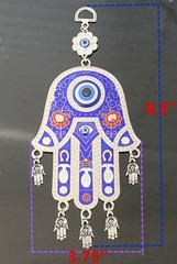 Blue Evil Eye Hamsa Hand Hanging Wall Decoration for Protection
