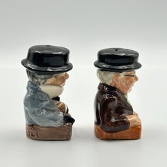 SP66-Dickens Pickwick & Captain Cutter Salt & Pepper Shakers Made In England