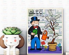 Alec Monopoly Money Tree Art Print | Mounted Canvas | Framed Canvas | Acrylic