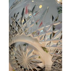 Waterford “Outlet” cut crystal Ireland round stamped shiny centerpiece table