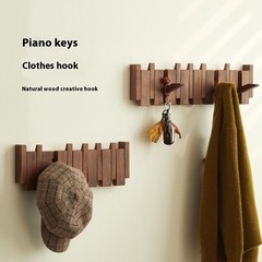 Wall Mounted Wood Coat Racks With 8 Hooks Art Entry Door Porch Hanging Hook Pian