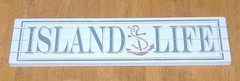 Poor Boy «Island Life» Nautical Wood Hanging Sign, 24 x 6 x 3/4 , MPN 20-901