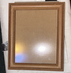 8×10 Brown Wood Picture Frame, Clear Glass Front, Wall Mount Rear-Loading