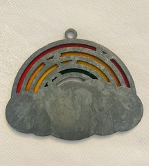 Vintage Rainbow Love Makes Everyday Beautiful Stained Glass Window Suncatcher