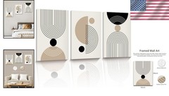 Geometric Abstract Wall Art Set – Boho Modern Decor