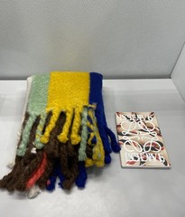 Loewe Striped Mohair And Wool Blanket W/ Fringed Trim & Loewe Issue 9
